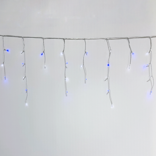 Электрогирлянда Homeclub, Бахрома, 8 режимов, таймер, 175 LED, холодный белый/синий, 7.5x0.5м, фото