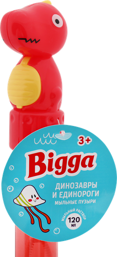 Мыльные пузыри BIGGA Динозавры и единороги, 36,5см, 120мл, Арт. BB079-N3, детальное фото