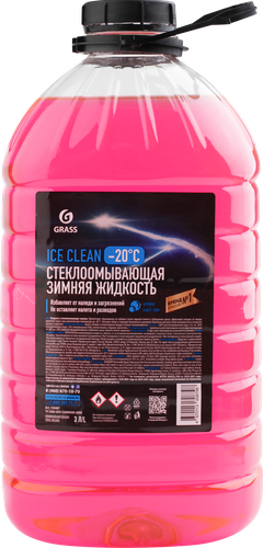 Жидкость стеклоомывающая зимняя GRASS Ice Clean, до -20 градусов, Арт. 110487, 3л, картинка