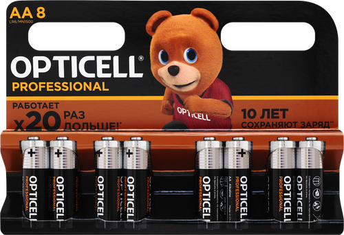Батарейки OPTICELL Professional AA, Арт. 5052007, 8шт, изображение