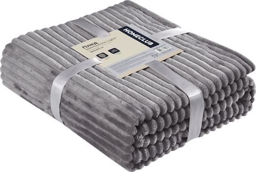 Плед HOMECLUB Light шиншилла 200x220см, серый, изображение