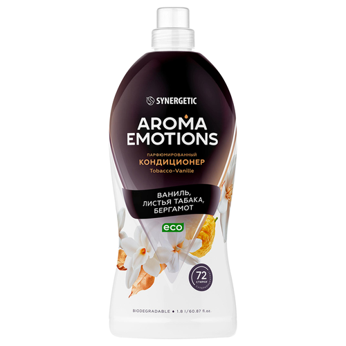 Кондиционер для белья SYNERGETIC Emotions Tobacco, vanille, 1,8л, фотография