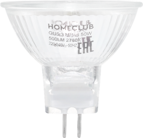 Лампа галогеновая HOMECLUB софит 75Вт GU5.3 теплый свет, Арт. HAL-MR16-75GU5.327, вид