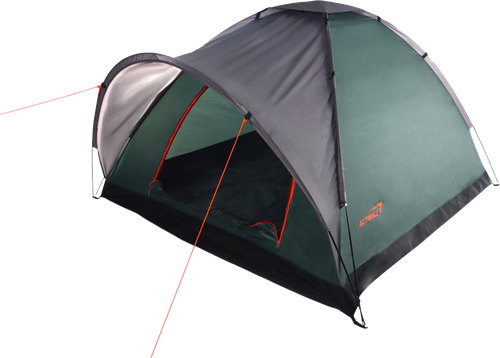 Палатка 3-местная ACTIWELL 210x210x130см, с антимоскитной сеткой, Арт. LEN-2506003, изображение