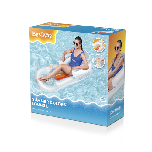 Матрас для плавания надувной BESTWAY 1,61x0,84м, с бортами и спинкой, Арт. 43028, фотография