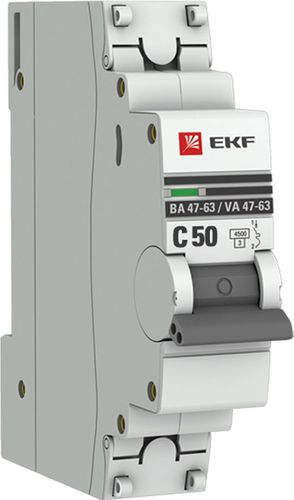 Автомат однополюсный EKF PROX 1P 50А С, фото