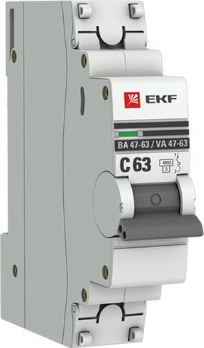 Автомат однополюсный EKF PROX 1P 63А С, картинка