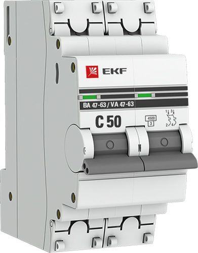 Автомат двухполюсный EKF PROX 2P 50А С, картинка