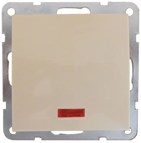 Выключатель 1-клавишный LK Studio LK60 860201 кремовый, изображение