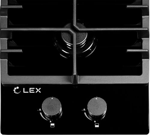 Газовая варочная панель LEX GVG 321 BL черная, вид