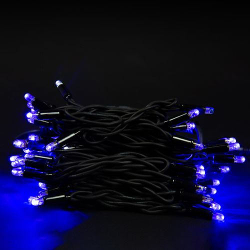 Гирлянда внешняя занавес SYSTEM PROF 102 LED синий,белый 1 м, крупный план