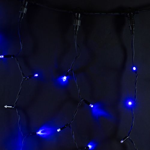 Гирлянда внешняя занавес SYSTEM PROF 102 LED синий,белый 1 м, вид