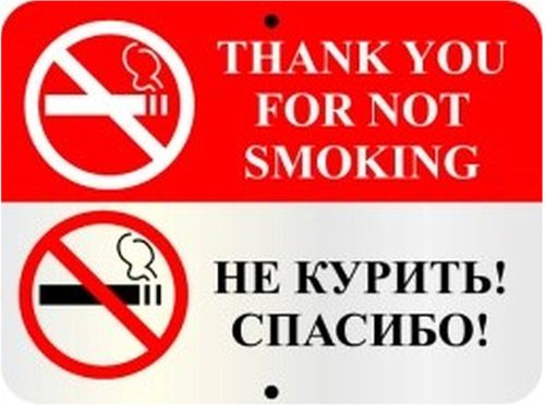 Табличка для двери REXXON Не курить 31х41х0,1 см, изображение