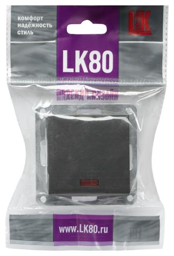 Переключатель 1-клавишный LK Studio LK80 840408 черный, картинка