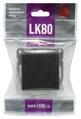 Переключатель 1-клавишный LK Studio LK80 черный, детальное фото