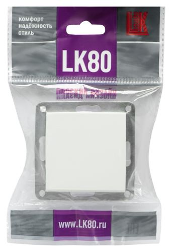 Переключатель 1-клавишный LK Studio LK80 840604 белый, фотография