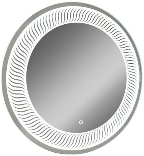 Зеркало для ванной MISTY Стайл 77х77 см с подсветкой белое, детальное фото