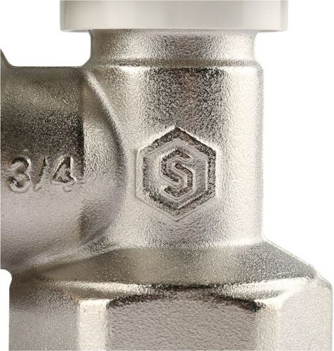 Клапан для радиатора латунь угловой 3/4" STOUT SVRs с неподъемным шпинделем, картинка