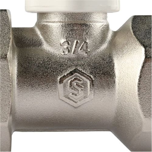 Клапан для радиатора латунь прямой 3/4" STOUT SVL, изображение