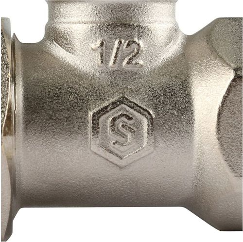 Клапан для радиатора латунь прямой 1/2" STOUT SVRs с неподъемным шпинделем, фотография