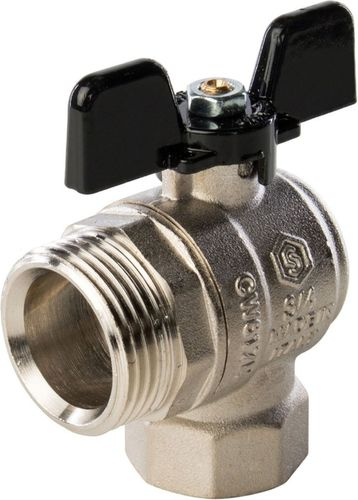 Кран латунь никелированная STOUT SVB-0008-000020 3/4" 20 мм американка, изображение