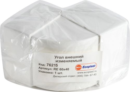 Внешний угол Ecoplast RE 60х40х40 мм, вид