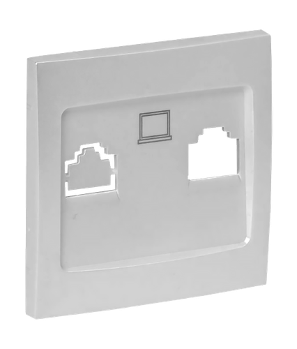 Панель лицевая ВАЛЕНСИЯ розетки RJ-45 1-местная сталь, фото