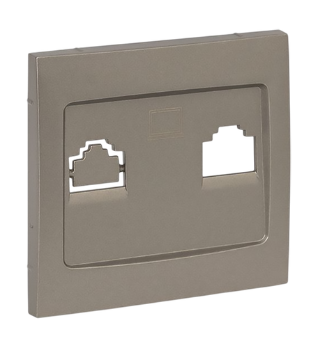 Панель лицевая ВАЛЕНСИЯ розетки RJ-45 1-МЕСТНАЯ кашемир, крупный план
