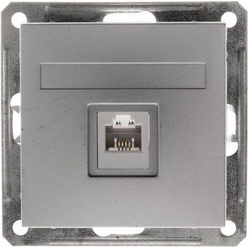 Розетка RJ-11 1 пост Schneider Electric W59 матовый хром, детальное фото
