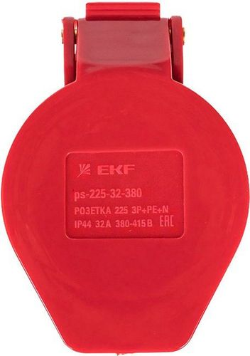 Розетка силовая EKF PROxima PS-225-32-380 красный, фотография