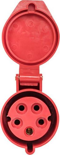 Розетка силовая EKF PROxima PS-225-32-380 красный, фотография