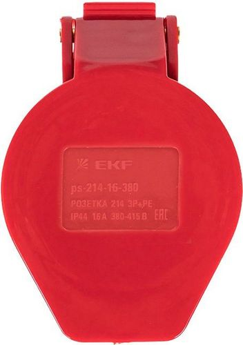 Розетка силовая 4 поста EKF PROxima красный, вид
