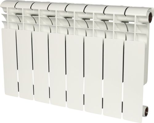 Радиатор биметаллический ROMMER Profi 350 боковое подключение 8 секций, фотография