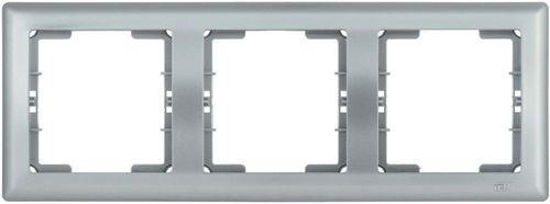 Рамка 3 поста IEK BOLERO серебристый, фотография
