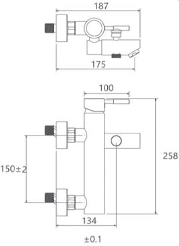 Смеситель для ванны Shouder Marino 0110104, вид