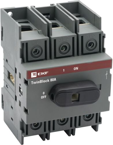 Выключатель нагрузки EKF TwinBlock PROxima 80A 3P, фотография
