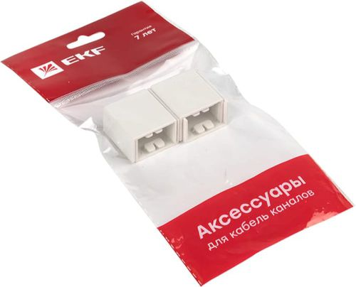 Соединитель кабель-канала EKF PROxima белый 25х16 мм, вид