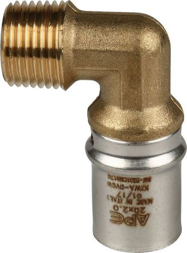 Угольник-переходник латунь STOUT 20xR 1/2", изображение