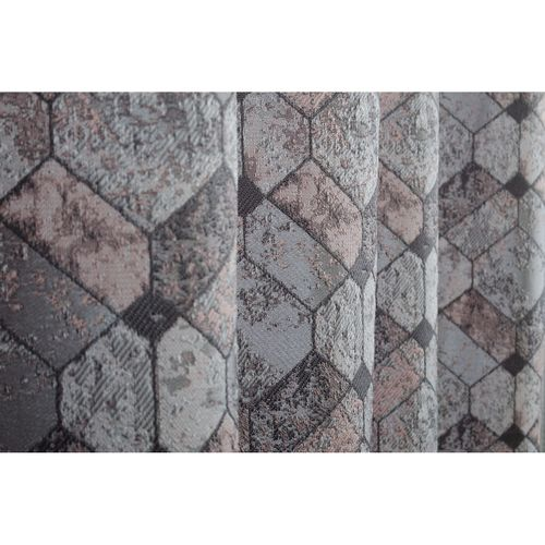 Штора Miamoza готовая жаккард 140х280 см, коричневый, детальное фото