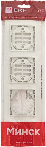 Рамка 4 поста EKF Минск ERM-G-304-10 бежевый, фото