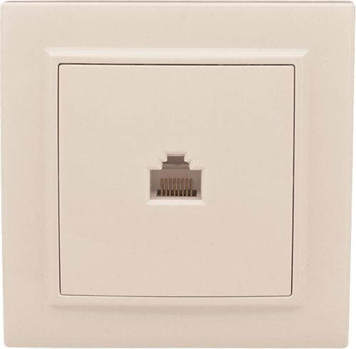 Розетка RJ-45 1 пост EKF Минск бежевый, вид