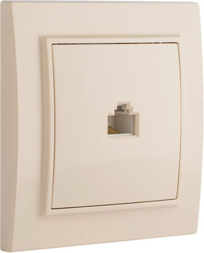 Розетка RJ-45 1 пост EKF Минск бежевый, картинка