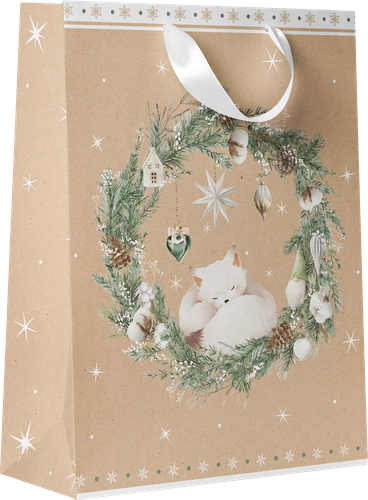 Пакет подарочный CITY HOME TRADE Christmas Kraft 32х26х12см, детальное фото