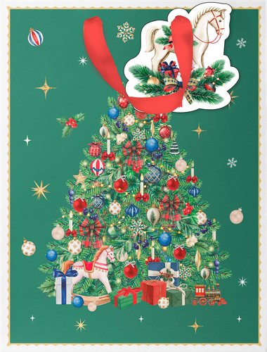 Пакет подарочный CITY HOME TRADE New Years Joy 23х18х10см, детальное фото