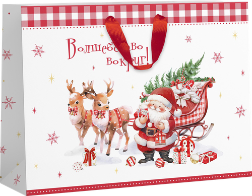 Пакет подарочный CITY HOME TRADE New Years Joy 30х40х15см, изображение