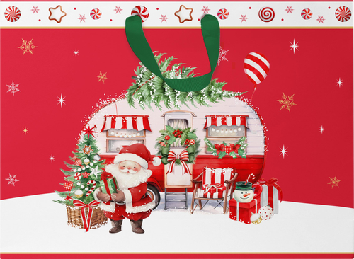 Пакет подарочный CITY HOME TRADE New Years Joy 30х40х15см, фото