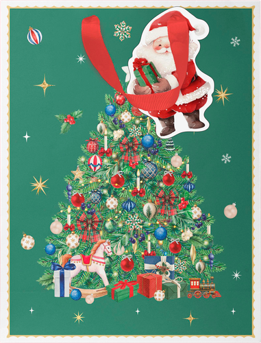 Пакет подарочный CITY HOME TRADE New Years Joy 31х26х11см, крупный план