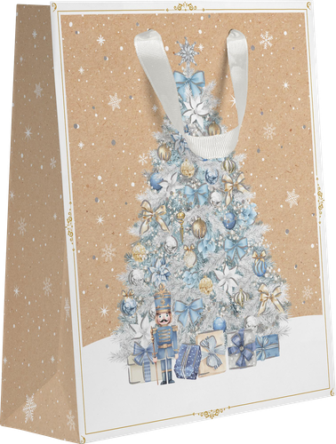 Пакет подарочный CITY HOME TRADE Christmas Kraft 23х18х10см, вид
