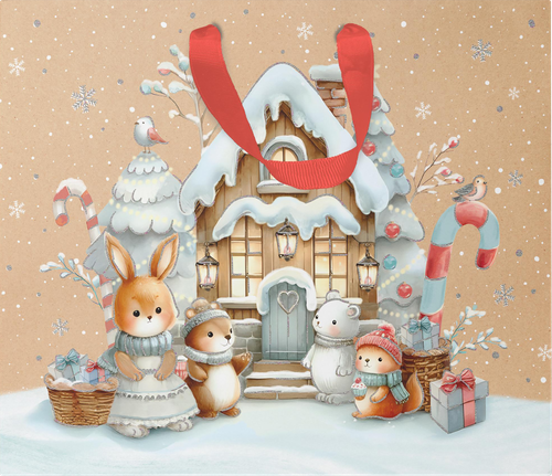 Пакет подарочный CITY HOME TRADE Christmas Kraft 40х48х18см, вид
