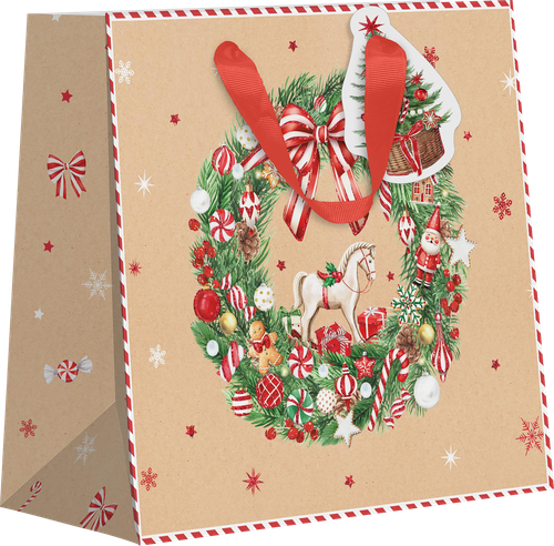 Пакет подарочный CITY HOME TRADE Christmas Kraft 40х48х18см, вид